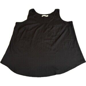 Faded Glory Womens Camisole Tunic Tank Top Sz XL Black